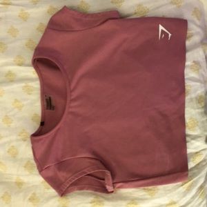 Gym shark pink/purple cropped shirt